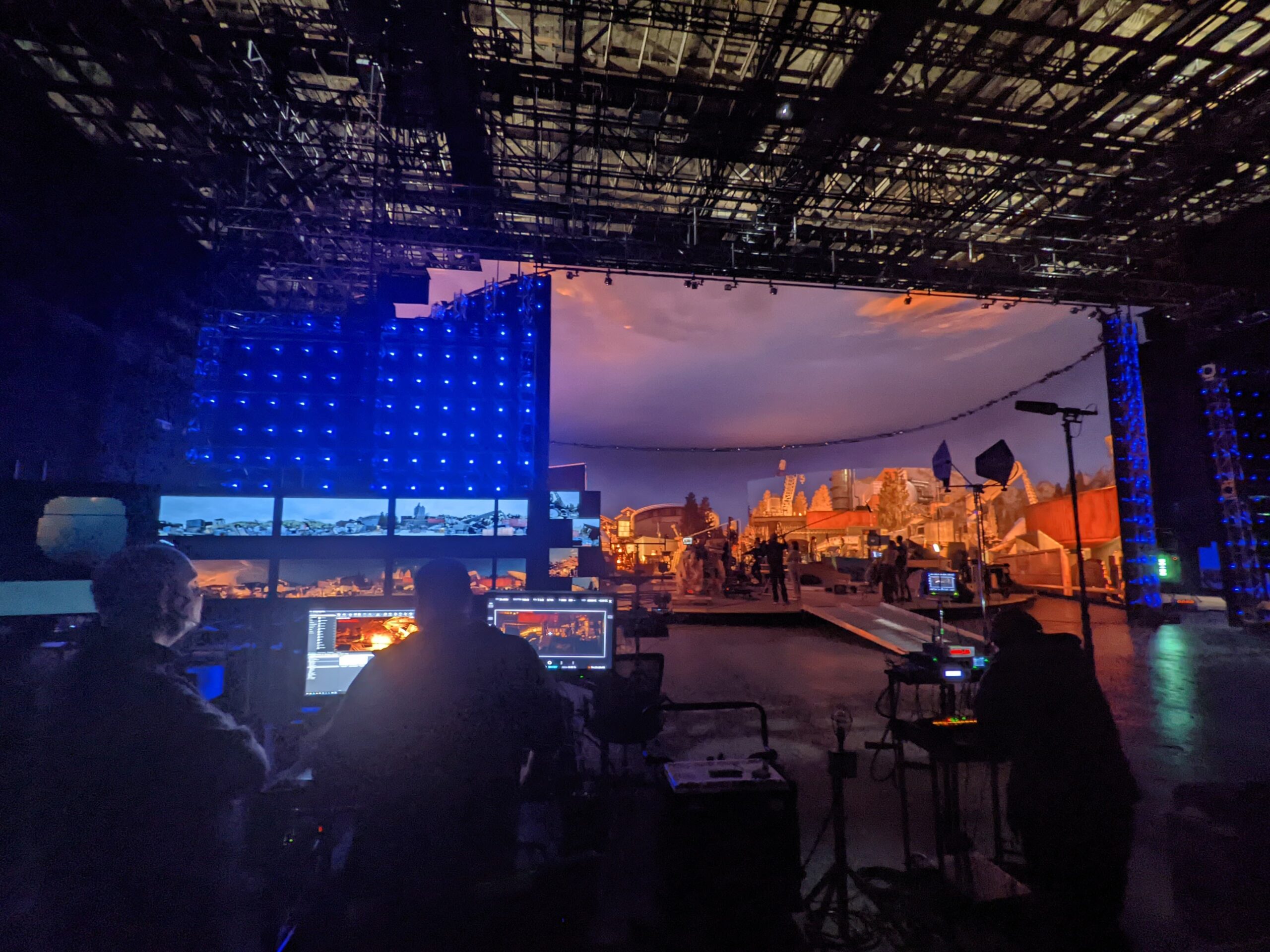 Shooting on Amazon Studios' virtual production stage in Los Angeles