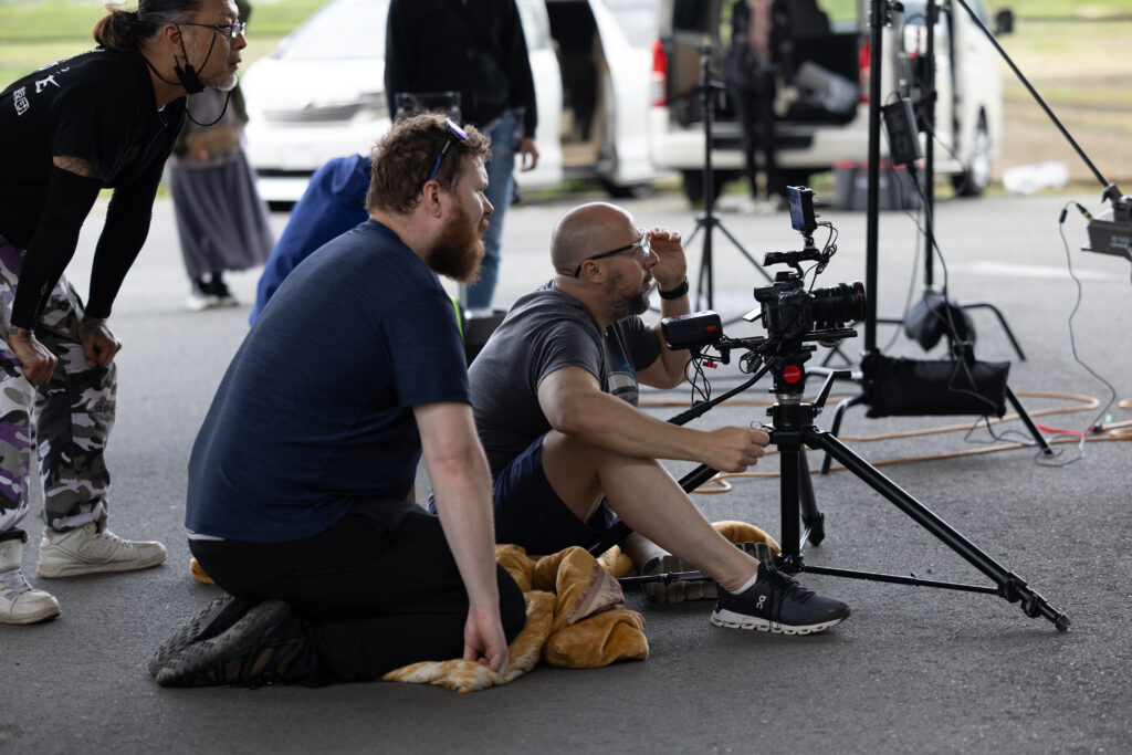Film crew filming