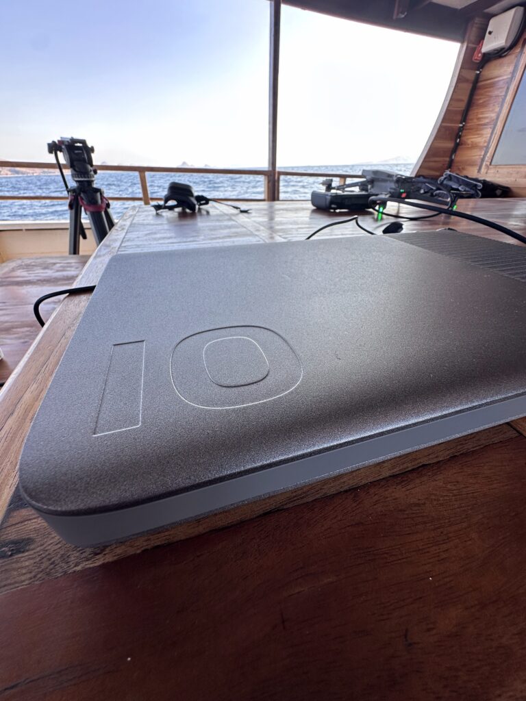 Brave Wilderness Base camp on a boat with iodyne Pro Data