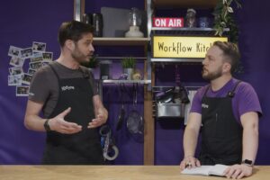 Workflow Kitchen Hedge and iodyne media professionals in conversation