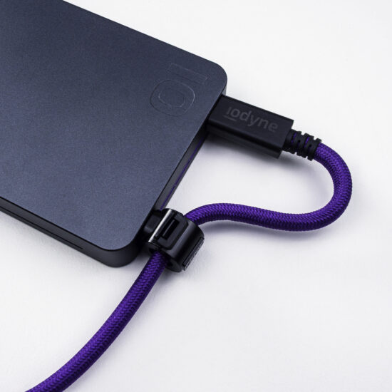 Breakaway Clamp attached to Pro Mini, capturing a Thunderbolt cable