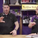 Dane Brehm, Film Technologist and Martin Christien at Workflow Kitchen discussion space